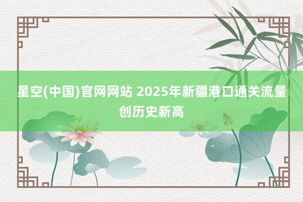 星空(中国)官网网站 2025年新疆港口通关流量创历史新高