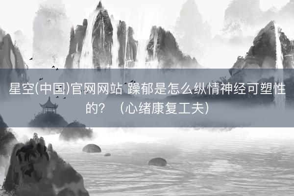 星空(中国)官网网站 躁郁是怎么纵情神经可塑性的？（心绪康复工夫）