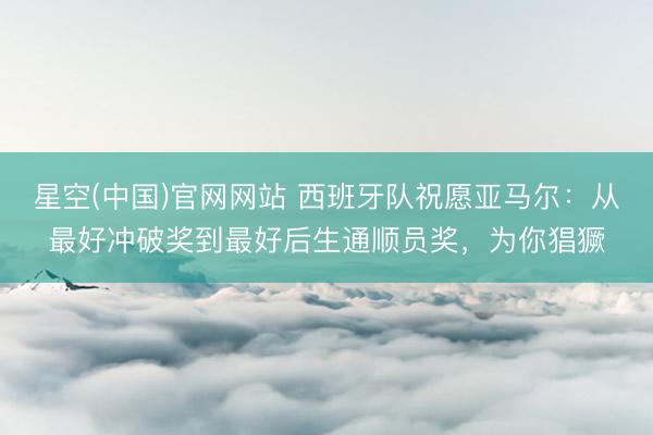 星空(中国)官网网站 西班牙队祝愿亚马尔：从最好冲破奖到最好后生通顺员奖，为你猖獗