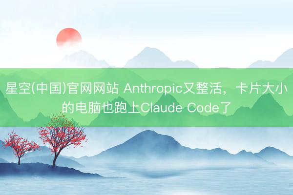 星空(中国)官网网站 Anthropic又整活，卡片大小的电脑也跑上Claude Code了