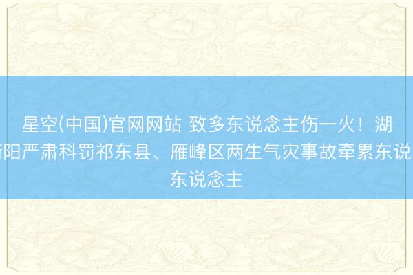 星空(中国)官网网站 致多东说念主伤一火！湖南衡阳严肃科罚祁东县、雁峰区两生气灾事故牵累东说念主